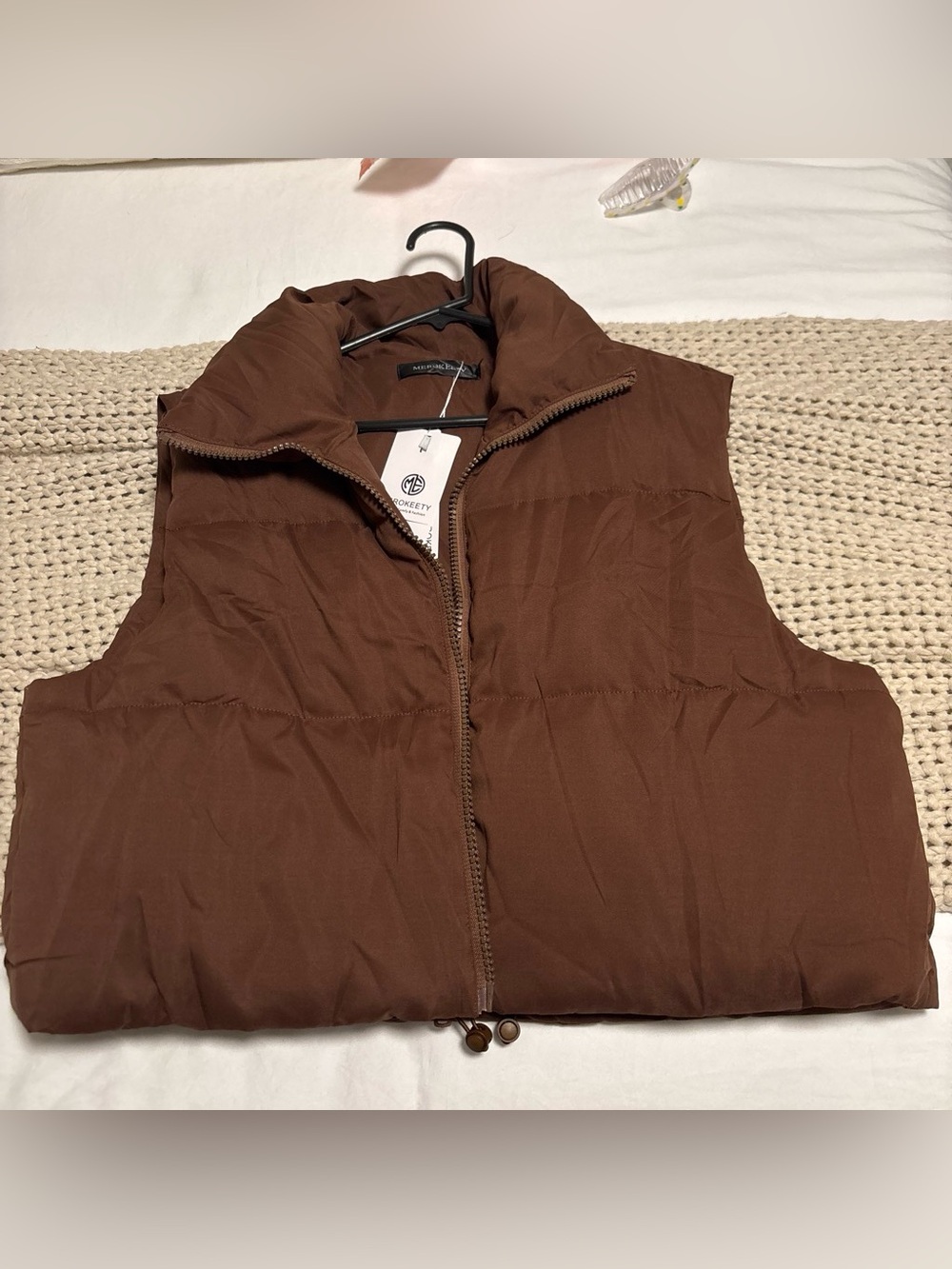 Amazon Women's Brown Puffer Vest - Chestnut Brown